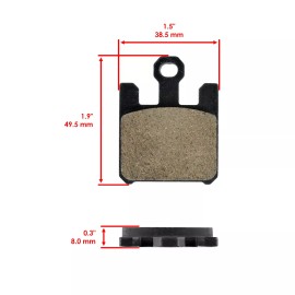 Caltric Front & Rear Brake Pads for Kawasaki ZX6R ZX-6R Ninja ZX636 2003 2004 2005 2006