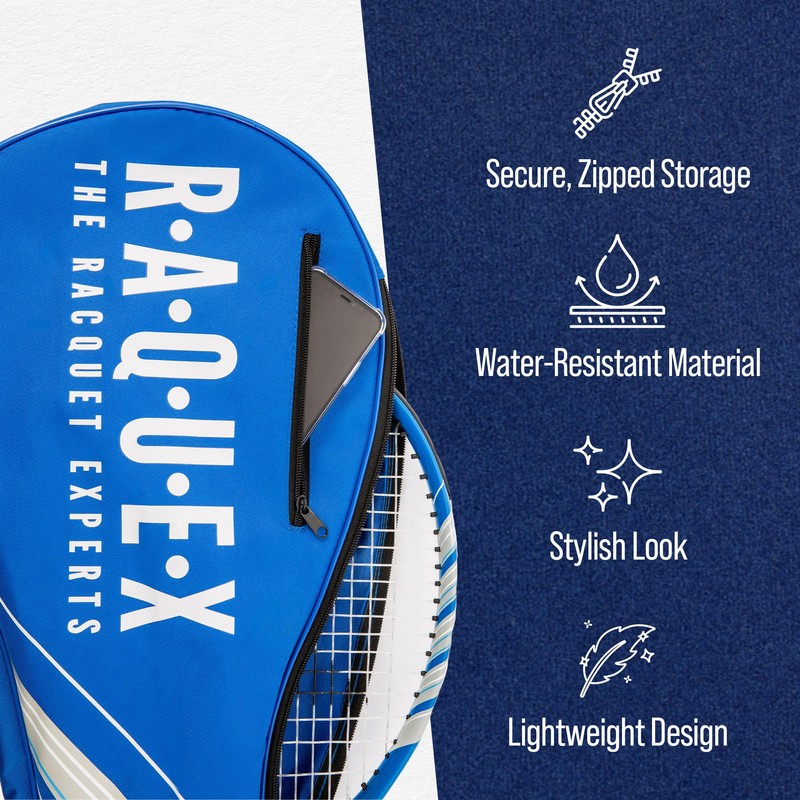 Raquex Tennis Racket Bag – Blue or Black - Tennis