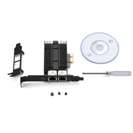 Unbranded 1pc PCI-E Gigabit Network Card 2.5G RJ45 Ethernet Adapter For Intel I226 2 Ports