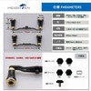 HEIGHTEN 3.3/3.7 inches (85/95 mm) Reel Handle 1.5K Carbon Cloth