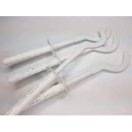 4 x Universal Designer Radiator Wall Brackets (White) with Free Fixing Kit