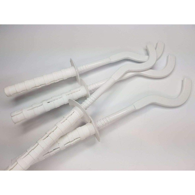 4 x Universal Designer Radiator Wall Brackets (White) with Free