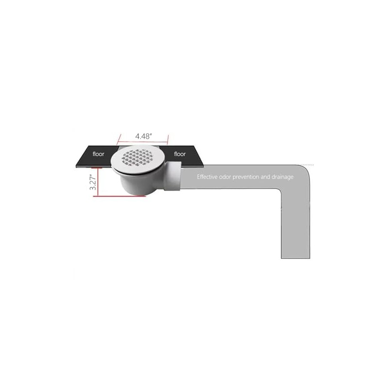 Low Profile Shower Drain Kit for 2” Side Outlet Shower