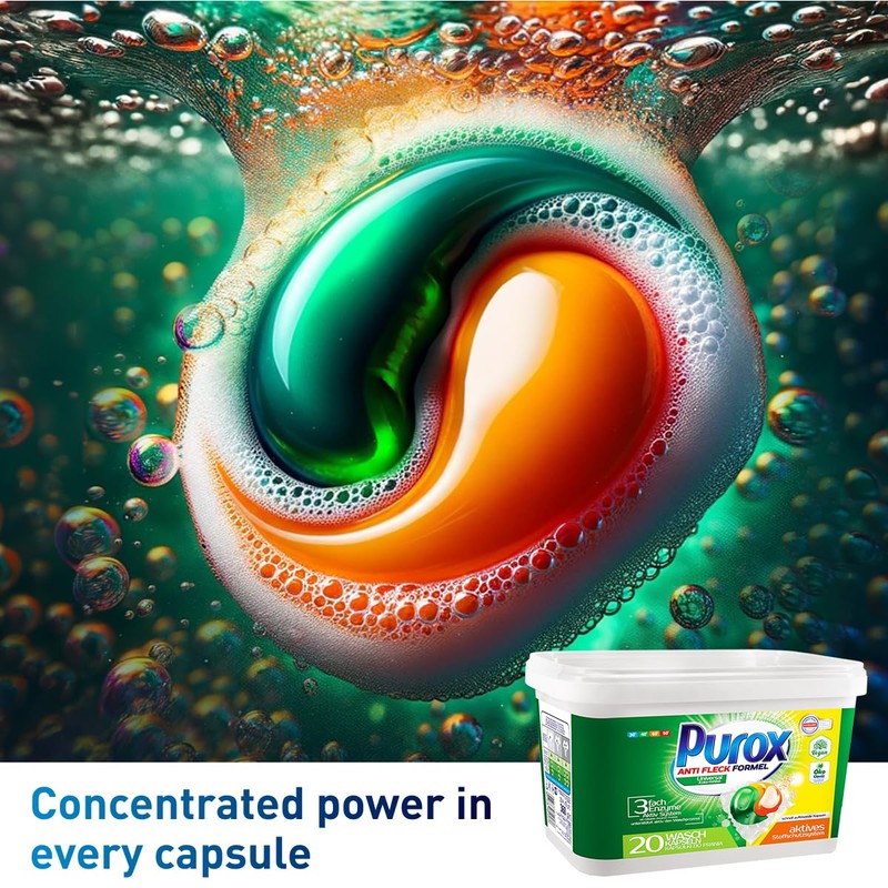 PUROX UNIVERSAL Detersivo Lavatrice Capsule (20 Lavaggi) – Per tutti