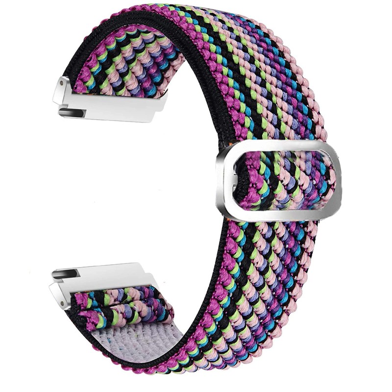 Sahouden Compatible for Forerunner 265 Band, Stretch Elastics Nylon Adjustable