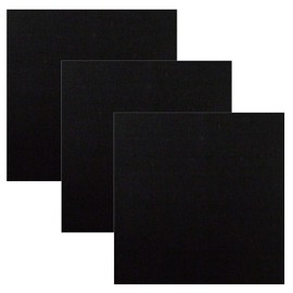 Kaiser 3 PK Cowboy Bandanas 100% Cotton 22 x 22 inch - Plain Black