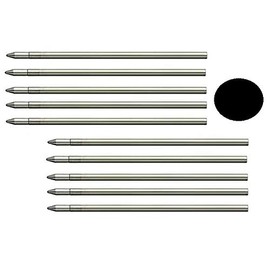 10 - Ballpoint Refills for Penagain & Zebra Telescopic Pens - Black Medium - D1