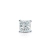 14k White Gold Princess Diamond Simulated Cubic Zirconia SINGLE Stud
