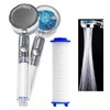 1 Fan Blade Shower, 1 Replacement Filter, Propeller Shower, Charged