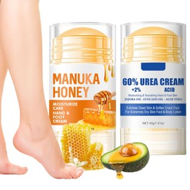 Honey Foot Cream & Urea Cream 60 Percent for Feet,Urea Lotion Foot Cream for Cracked Heels And Dry Skin,Foot Moisturiser, Cracked Heel Repair Foot Mender Cream All in One For Feet and Hand