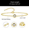 Gold Bracelet for Women Ladies, 14K Gold Plated Bracelet S925