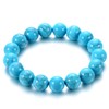 BIYONGDE 10MM Turquoise Beaded Stretch Bracelet, Light Blue Friendship Bracelet,