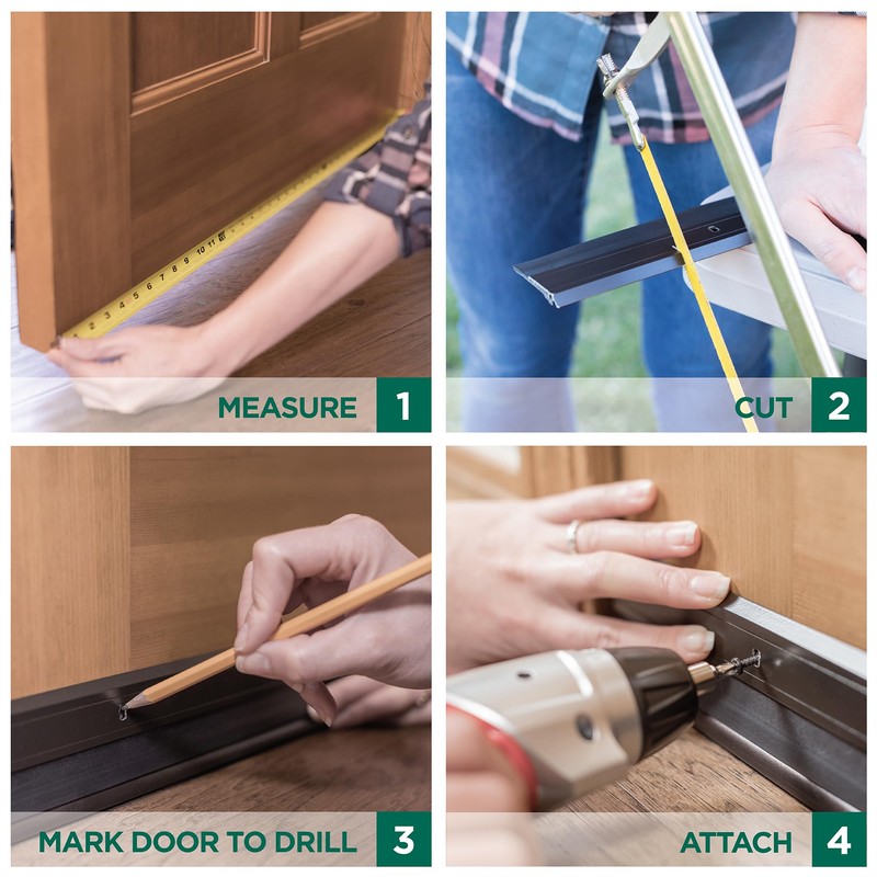 M-D Building Products 68254 All-Season Door Sweep, Heavy Duty Aluminum,