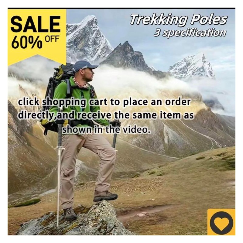 Multifunctional Trekking Pole: Sturdy, Safe & Comfortable for All Terrains