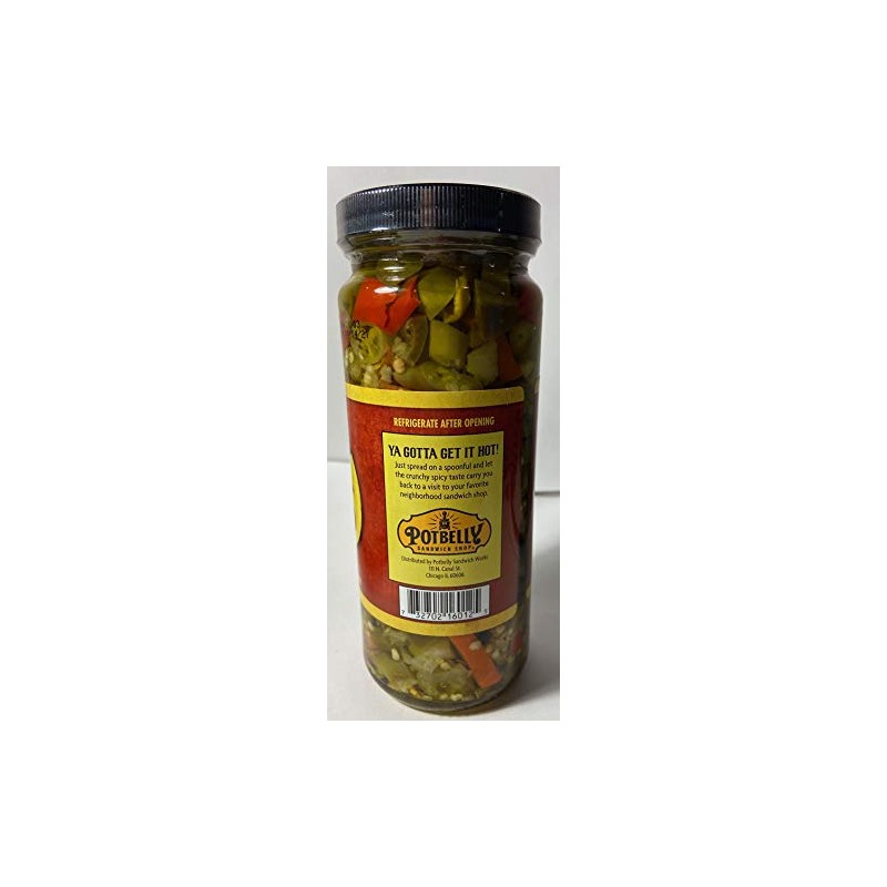 Potbelly Sandwich Shop Brand Hot Peppers 16 Oz (1 Jar)