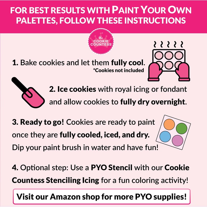 PYO Edible Paint Palettes 36 Pouch - Christmas