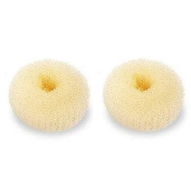 Moñecos de pelo, moño de estilo anillo, 2 piezas de pelo de chignon mediano donut para cabello corto y fino (mediano, 3 pulgadas/beige)