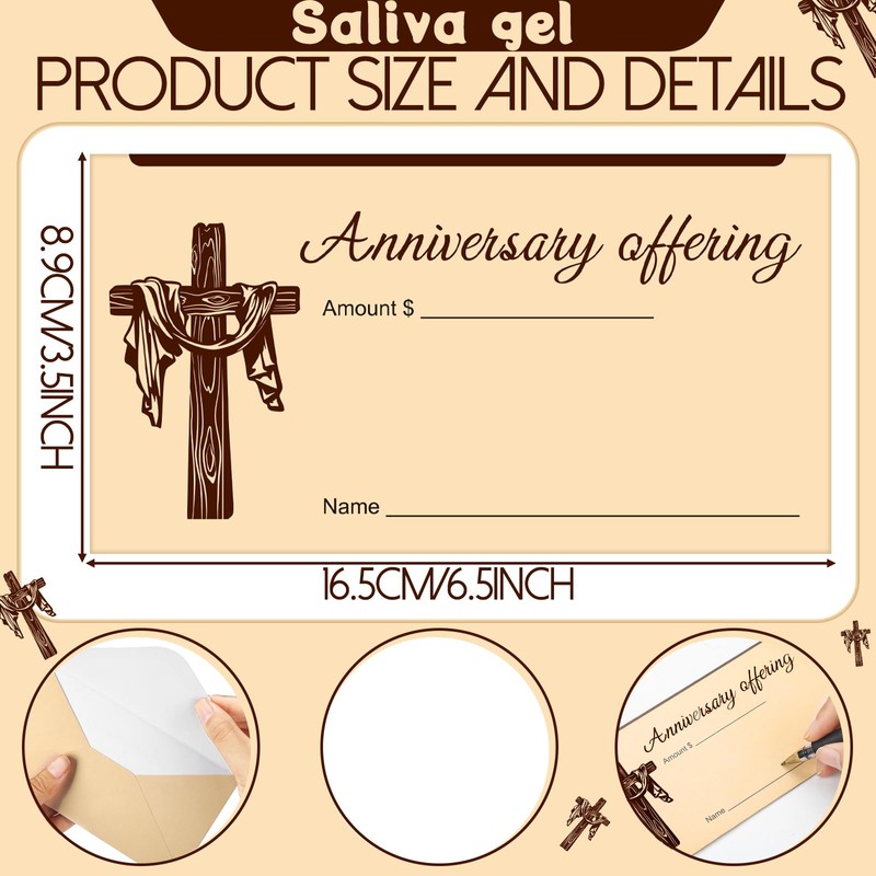 AmazingSpark 120 Pcs Anniversary Offering Envelopes for Church Tithe and