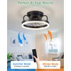 JHSYCH Ceiling Fan with Lights, Low Profile Ceiling Fans with
