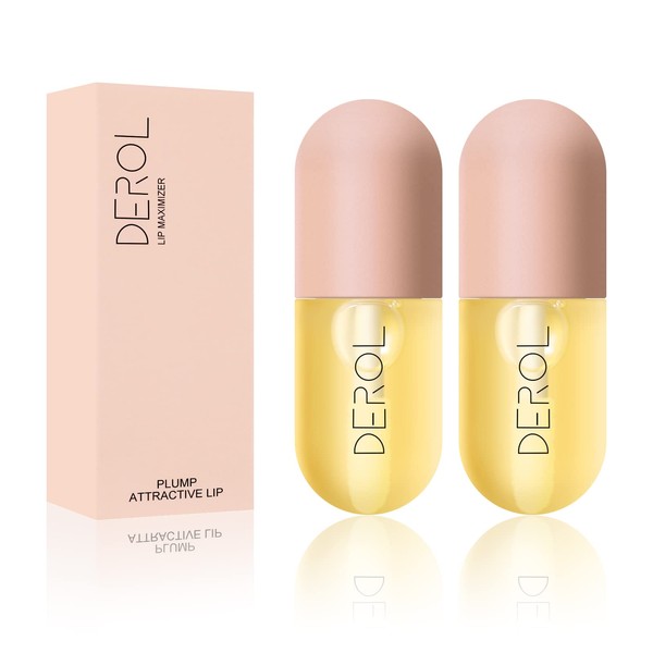 KYDA 2 Pcs Natural Lip Plumper, Plant Extracts Lip Gloss