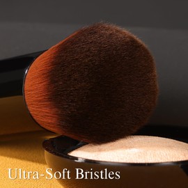 Raffaello Angled Kabuki Brush for Foundation – Ultra-Soft Dense Bristles, Flat Top Makeup Brush for Liquid, Cream & Powder, Seamless Blend, Wet & Dry Use, Zero Waste