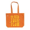 Mr. Wonderful Stoffbeutel – Gehen Sie mit Ihrem Fluss, Orange,