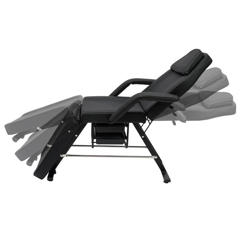 Tattoo Chair, Portable Adjustable Massage Facial Bed, Multifunction Beauty Facial