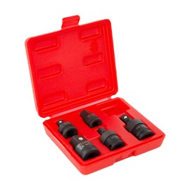 OEMTOOLS 24226 Adapter and U-Joint Impact Set with 3/8 Inch and 1/2 Drive, 5-Piece