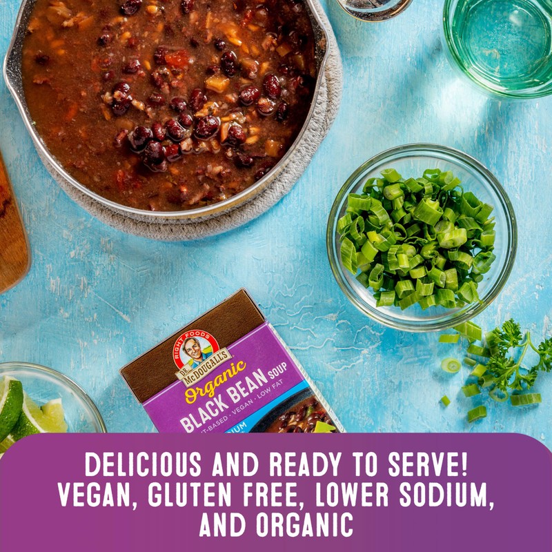 Dr. McDougall's Right Foods Organic Black Bean Soup, 17.6 Ounce