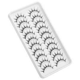 10 Pairs Pack Cartoon False Eyelashes Natural Looking Anime False Eyelashes Fluffy Fake Mink Cosplay False Eyelashes Korea Japan Asian False Eyelashes Masquerade Party Eye Makeup False Eyelashes