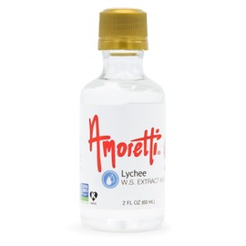 Amoretti - Lychee Extract Water Soluble 2 oz - Highly Concentrated & Perfect For Pastry, Savory, Brewing, and more, Preservative Free, Vegan, Kosher Pareve, Keto Friendly