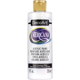 DecoArt Americana Acrylic Paint 8oz-Snow White, Other, Multicoloured, 236 ml (Pack of 1)