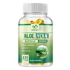 Aloe Vera Capsules 200mg - Detox Cleansing Digestive Support Bloating Relief, 1 Count, 120 Tablets / 알로에 베라 캡슐 200mg - 디톡스 클렌징 소화 지원 팽창 완화, 1개, 120정