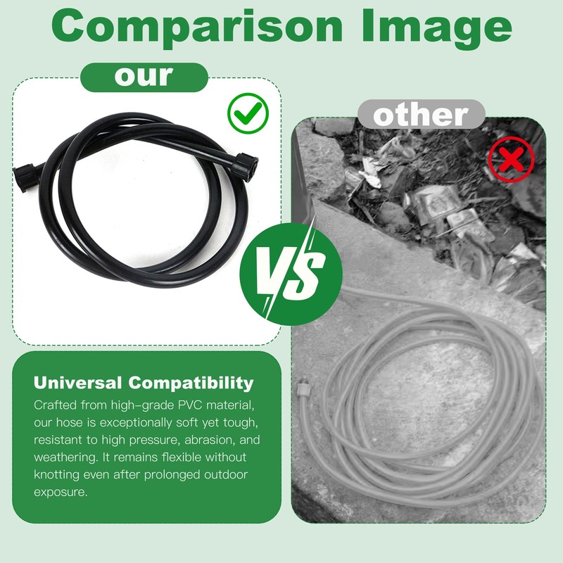 One PVC nylon reinforced spray replacement hose, 47.24 inch garden