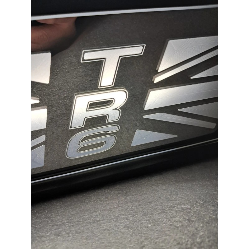 TRIUMPH TR6 Logo Mirrored Full Color LED Lighted Sign With