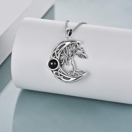 ONEFINITY Tree of Life 100 Languages Necklace Sterling Silver Tree of Life Necklace I Love You 100 Languages Pendant Jewelry for Women Gifts