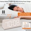 DreamSky Wooden Digital Alarm Clock for Bedroom - Living Room