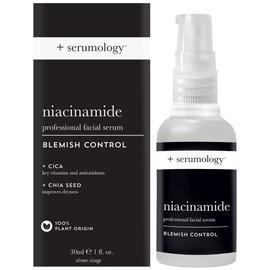 SERUMOLOGY NIACINAMIDE Professional Facial Serum 30ml, 100% Plant Based Natural Skincare Blemish Control Serum with Cica
