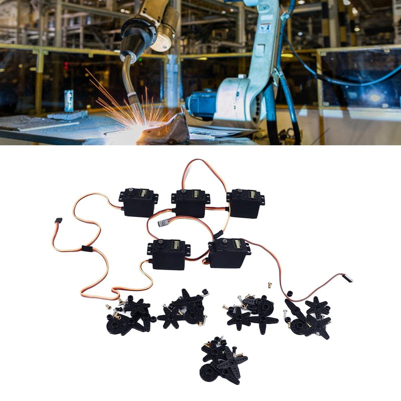 55G Micro Servo Motor, 5 Sets Servo Motor and Arms,