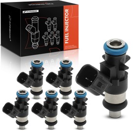 A-Premium 4 Holes Set of 6 Fuel Injectors Compatible with Jeep KL Series Cherokee 2018 2019 2020 3.2L, Replace# 0280158690