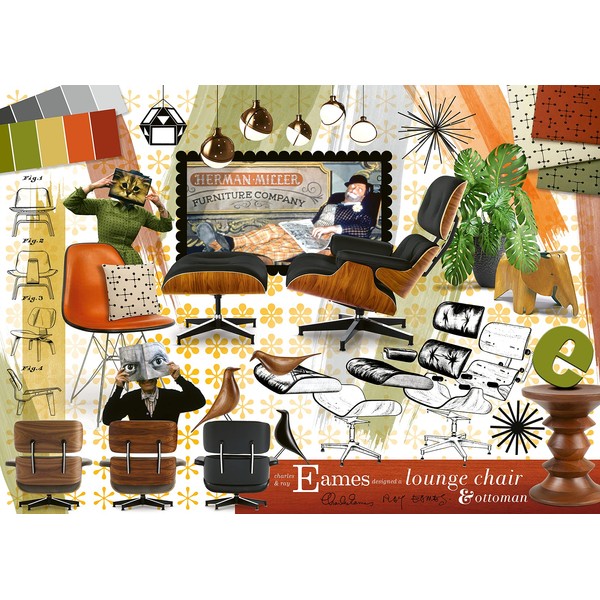 Ravensburger Eames Design Classics 1000 Piece Jigsaw Puzzle for Adults - 16899 - Every Piece is Unique, Softclick Technology Means Pieces Fit Together Perfectly