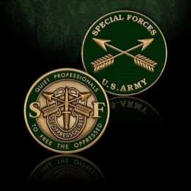 ARMY SPECIAL FORCES QUIET PROFESSIONALS 1.75" CHALLENGE COIN