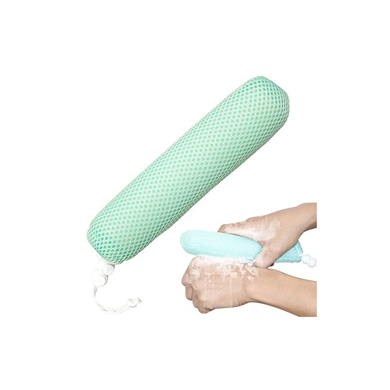 KkaFFe Bath Brush Head with Sponge,Back Scrubber Bath Mesh Bath
