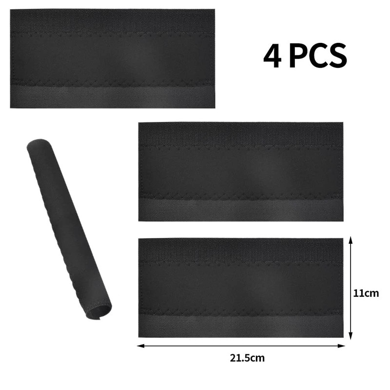 4Pcs Bike Chain Protector Cycling Bicycle Frame Chain Sticker Black