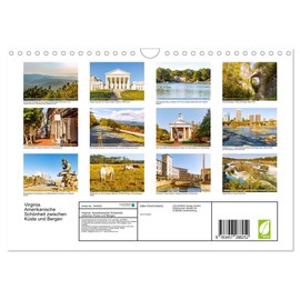 Virginia. American Beauty Between Coast and Mountains (Wall Calendar 2026 DIN A4 Landscape), CALVENDO Monthly Calendar: Discover Virginia... to the East Coast of the USA (CALVENDO Places)