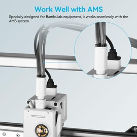 Ultra-Smooth PTFE Tube for 1.75mm Filament with Cutter for Extruder,2.5mm IDx4mm OD Length 5M Bowden Tube Compatible with Bambu Lab A1/A1 mini/P1P/P1S/X1C and K1/K1 Max/Ender 3 V3 (Transparent Grey)