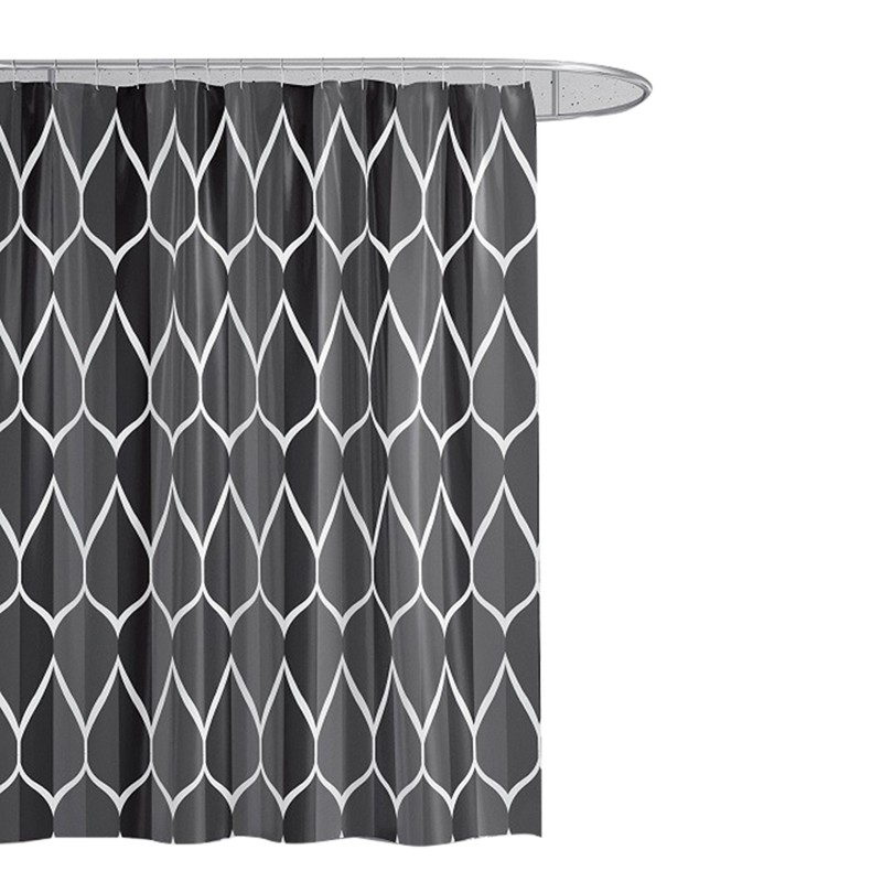 Polyester Waterproof Shower Curtain Abstract Geometric Shower Curtain Modern Luxury