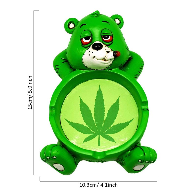 Auhafaly Gifts Alien Smoking Ashtray, 4 inches (Green)