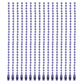 QUARKZMAN Pack of 20 5 inch 12 cm ball bead chain, metal ball chain with connectors for hanging ornaments, jewellery, necklaces, keyrings and Christmas decorations