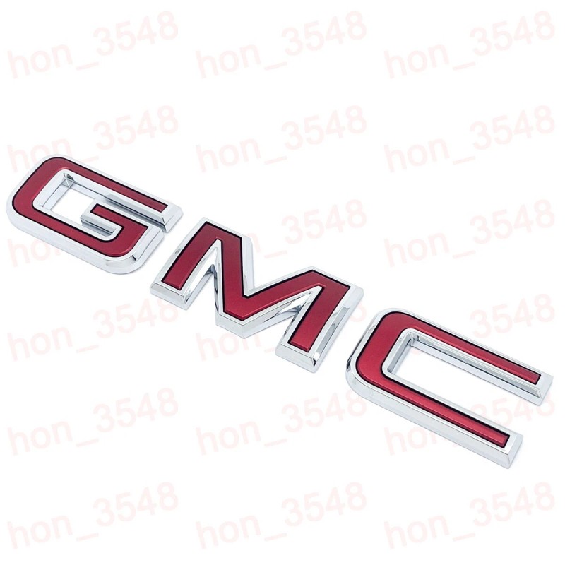 GMC Red Rear Tailgate Only Emblem 2019 -2024 GMC Sierra